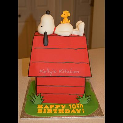 Snoopy Birthday cake - Cake by Kelly Stevens