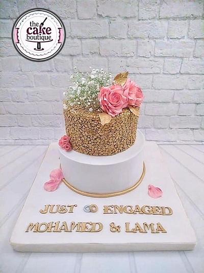 Engagement Cake - Cake by thecakeboutique1