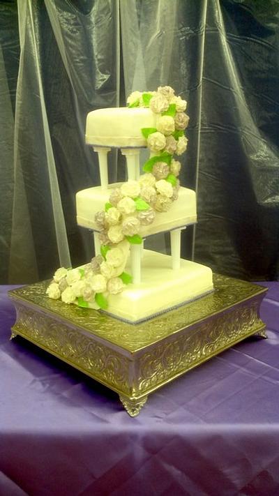 Carnation Wedding Cake - Cake by Dayna Robidoux