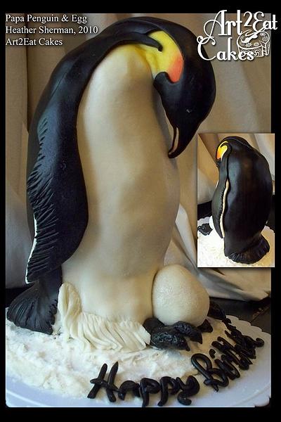 Penguin and Egg - Cake by Heather -Art2Eat Cakes- Sherman
