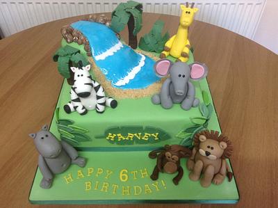 Jungle Cake  - Cake by Charlene - The Red Butterfly Bakery xx