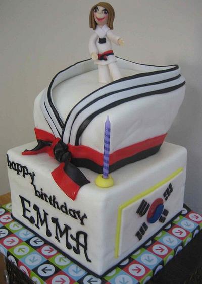 deputy black belt taekwondo cake - Cake by iriene wang
