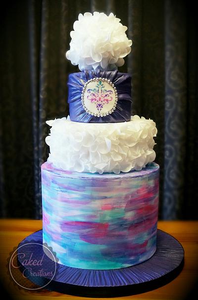 Watercolor & Ruffles!  - Cake by Caked Creations