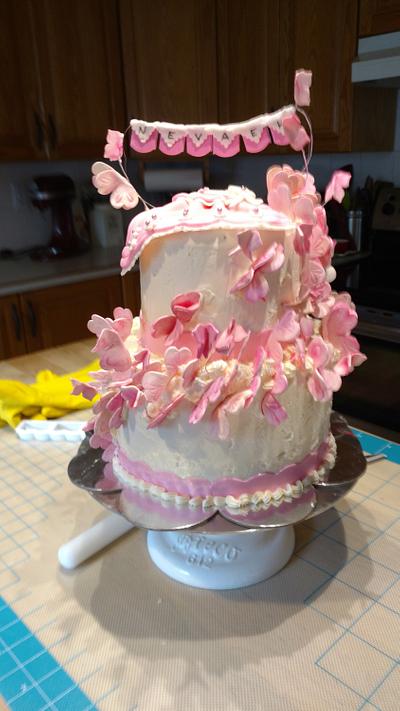 Baby Shower Butterfly Cake - Cake by Cathryn Kiesewetter