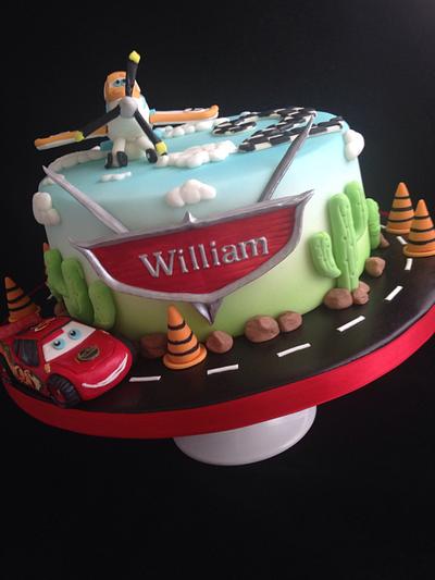 Lightning McQueen and Dusty Crophopper cake  - Cake by Melanie Jane Wright