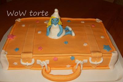 Smurfette's suitcase - Cake by Ana