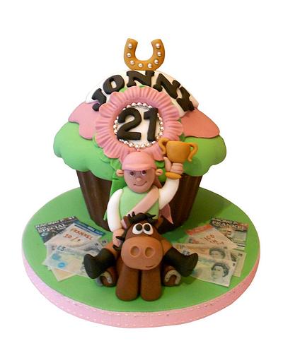 Horse racing/betting giant cupcake - Cake by Bezmerelda