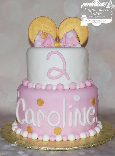 Gold Minnie Mouse - Cake by Sugar Sweet Cakes