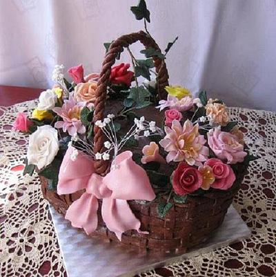 Basket flowers - Cake by Wanda