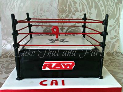 wwe wrestling ring cake  - Cake by yvonne