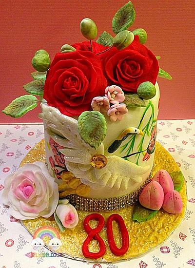 80th birthday cake - Cake by Bellebelious7