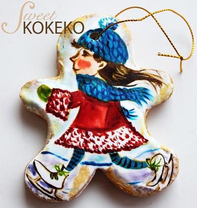 Christmas Ice Skater Cookie - Cake by SweetKOKEKO by Arantxa
