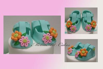Baby shoes - Cake by MelinArt