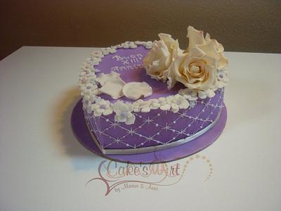 Violet heart... - Cake by Cakesmart