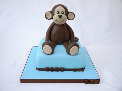 Monkey Christening Cake! - Cake by Natalie King