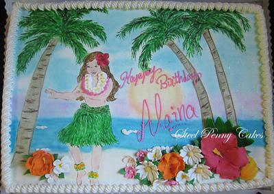 Hawaii themed cake - Cake by Steel Penny Cakes, Elysia Smith