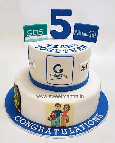 Corporate Anniversary cake in 2 tier - Cake by Sweet Mantra Homemade Customized Cakes Pune