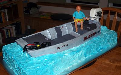 Blazer Sport Bass Boat 3D - Cake by Katie Goodpasture