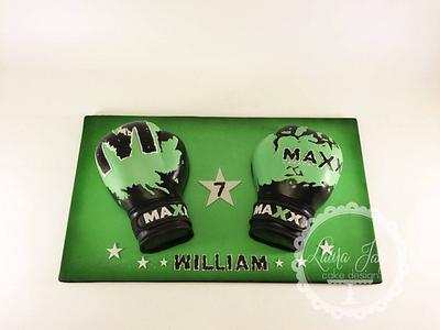 Boxing Gloves - Cake by Laura Davis