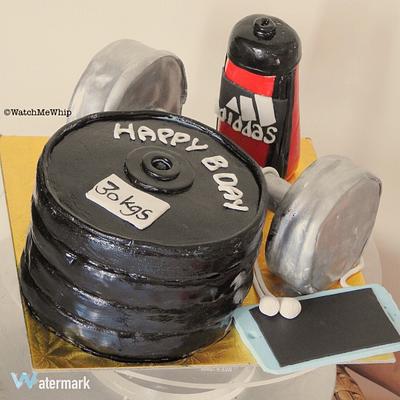 3D gym lover cake - Cake by Disha Jain