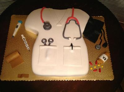Nurse scrub cake  - Cake by Ashleylavonda