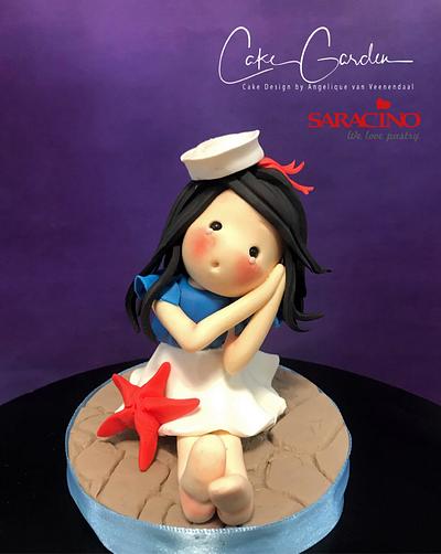 Navy girl caketopper - Cake by Cake Garden 