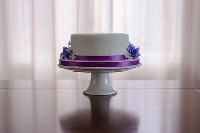 Purple themed wedding cake - Cake by Hello, Sugar!