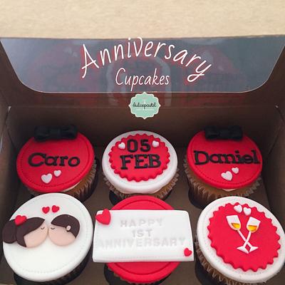 Cupcakes Aniversario - Anniversary Cupcakes - Cake by Dulcepastel.com