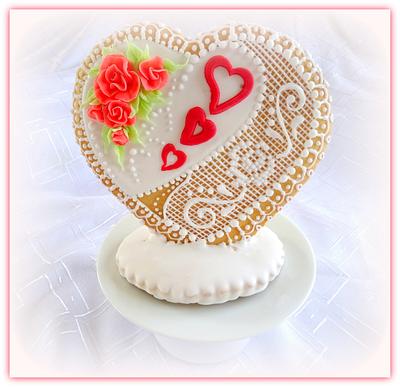 Sweet vanilla heart - Cake by Divia