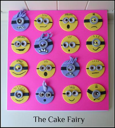 Minion cupcake toppers - Cake by Renee Daly