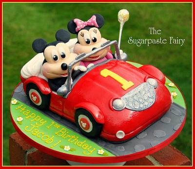 Mickey and Minnie Mouse Car   - Cake by The Sugarpaste Fairy