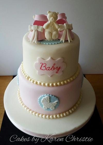 Vintage Baby Girl Cake - Cake by Karen Christie 