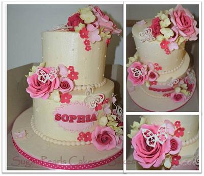 Sophia's Baptism Cake - Cake by SugarPearls