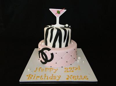 Chanel Martini Birthday - Cake by Elisa Colon