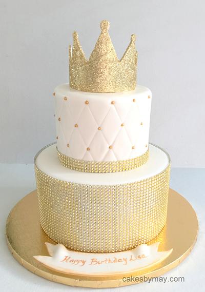 Gold and glimmer - Cake by Cakes by Maylene