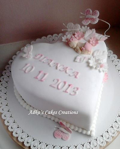 Christening Cake - Cake by AdkasCakesCreations