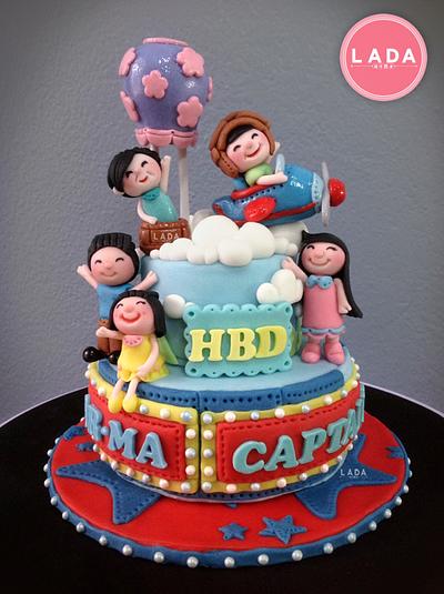 Birthday Cake with family - Cake by Ladadesigns