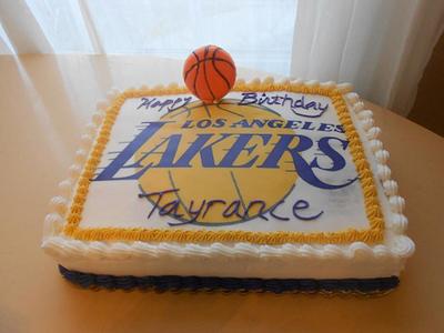 Lakers Fan Cake - Cake by Michelle Allen