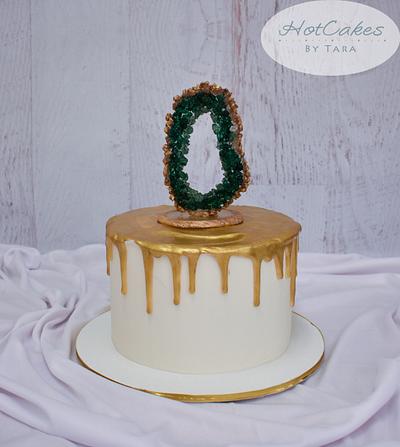 Gold drip Anniversary cake  - Cake by HotCakes by Tara