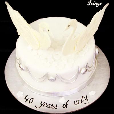 A white and silver cake !! - Cake by Ashwini Hebbar
