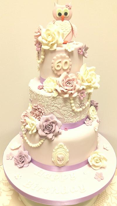 Mum's 60th Lilac Suprise  - Cake by mike525