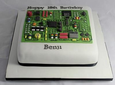 Computer Motherboard Cake - Cake by Helen Campbell