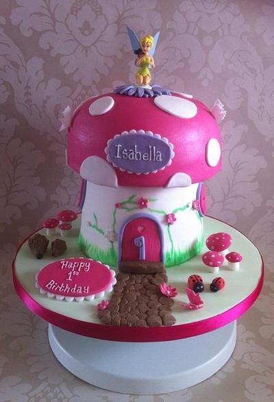 Cute Tinkerbell Toadstool House. - Cake by Carrie