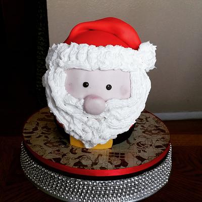 Santa Claus Giant Cupcake - Cake by Joyce Marcellus