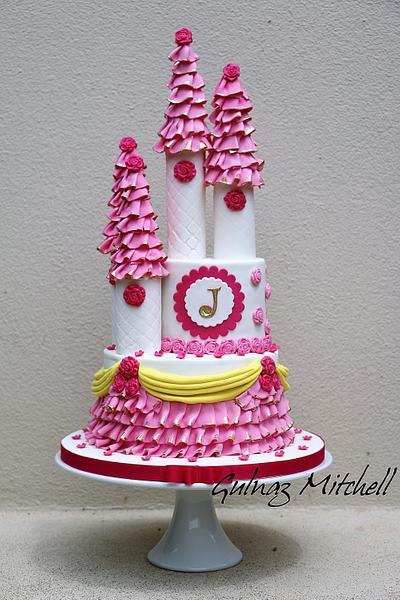 Princess castle cake - Cake by Gulnaz Mitchell