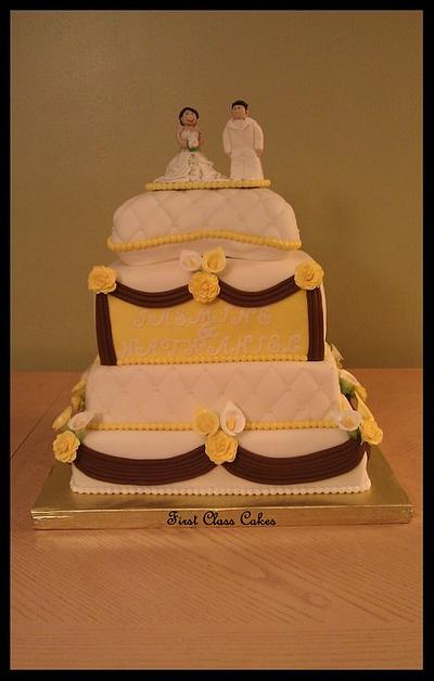 My 1st wedding cake - Cake by First Class Cakes