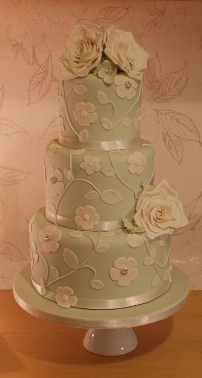 Mint green wedding cake - Cake by Cake Cucina 