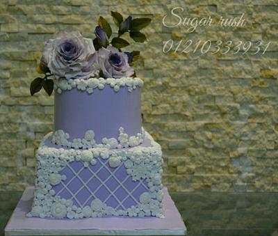 Purple engagement cake  - Cake by Sara Mohamed