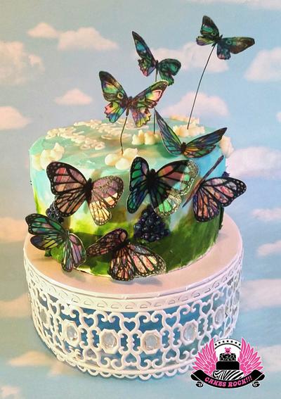 Butterfly Garden - Cake by Cakes ROCK!!!  