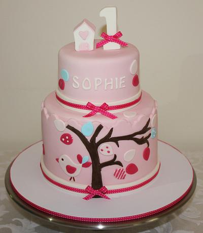 Little bird 1st birthday cake - Cake by SweetlyElegantCakes